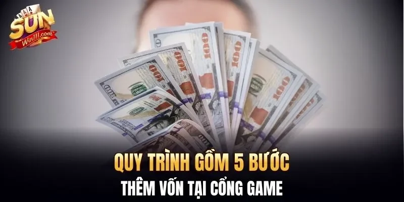Quy trình gồm 5 bước thêm vốn tại cổng game
